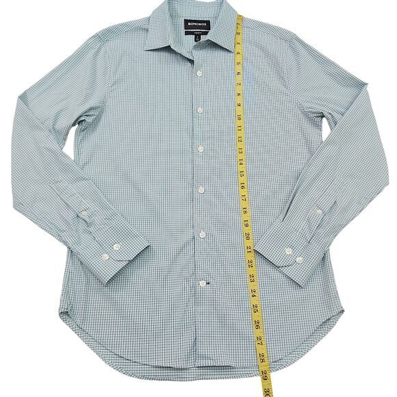 Bonobos Shirt Mens Small Blue Standard Fit Checked Button Up Long Sleeve Casual - Picture 8 of 12